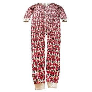 Arborist One-Piece Sleepwear‎ Red White Cotton Blend Mountie adult medium henley